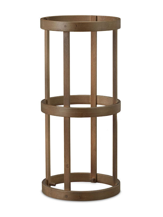 Suport pentru umbrele din bambus, rotund, diametru 20,5 cm, maro închis, Relaxdays