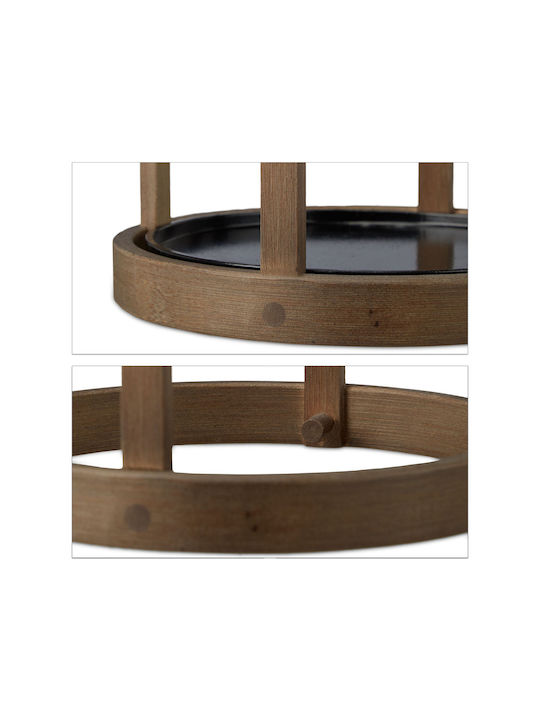 Suport pentru umbrele din bambus, rotund, diametru 20,5 cm, maro închis, Relaxdays