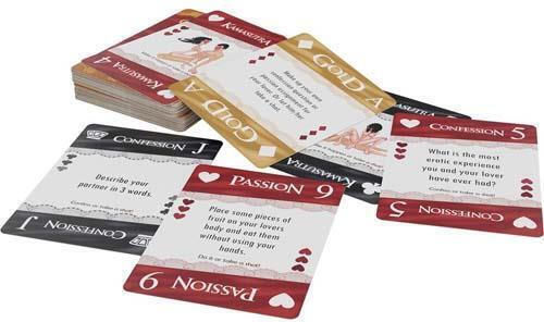 Ερωτικό Παιχνίδι Καρτών Ζευγάρια Mad Party Games G Kamasutra 52 Shades Gold Erotic Card Game