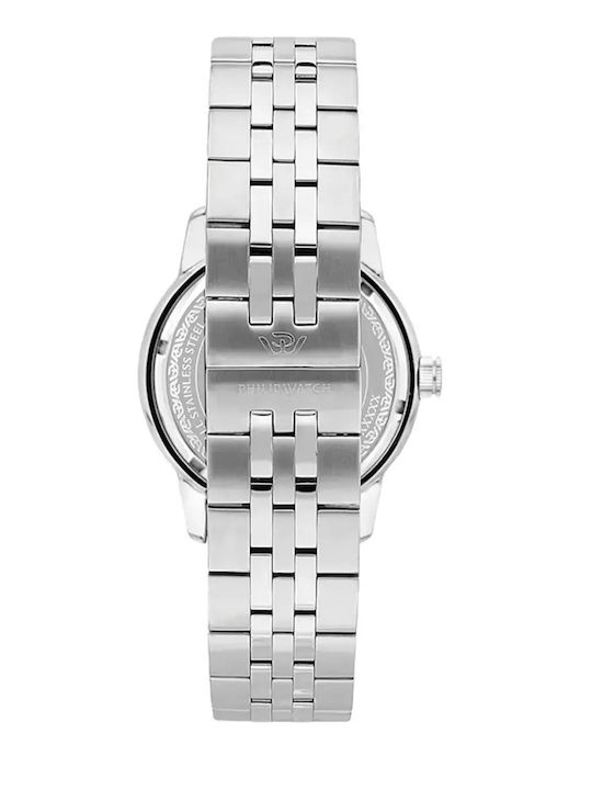 Philip Watch Men's Watch Battery with Silver Metal Bracelet
