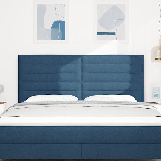 vidaXL Κεφαλάρι Κρεβατιού Υφασμάτινο Μπλε 180x128cm