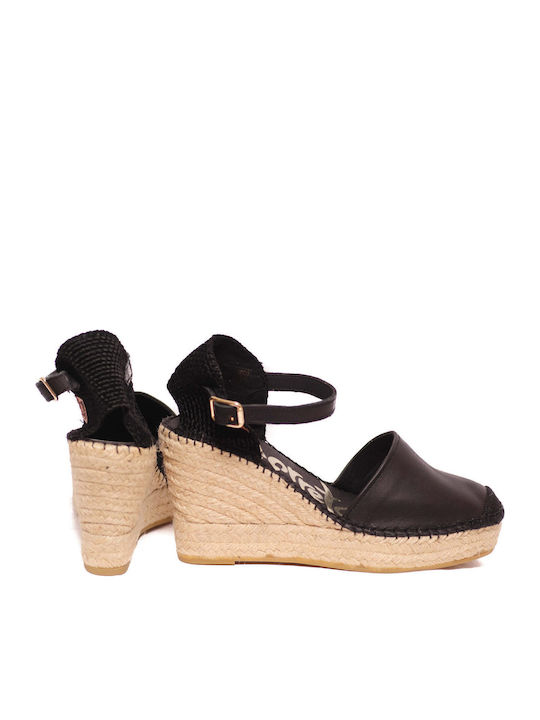 Damenplattformen im Espadrilles-Stil Schwarz