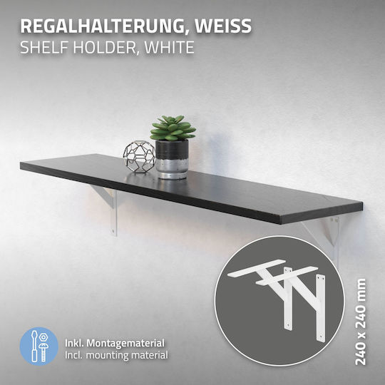 ML-Design Eckregal Metallisch in Weiß Farbe 4Stück 490012707