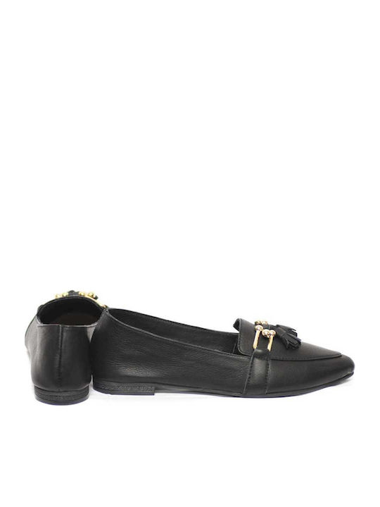 Leather Black Low Heels
