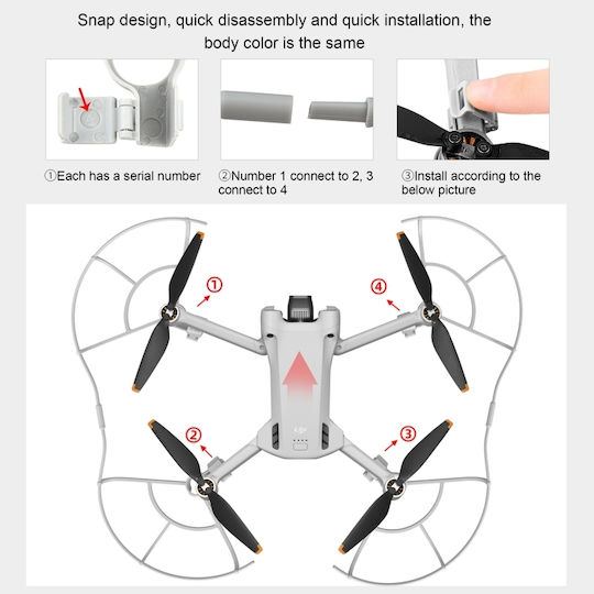 Προστατευτικό Δακτύλιο Έλικας Startrc Drone Αντι-σύγκρουσης Dji Mini 3 Pro Γκρι
