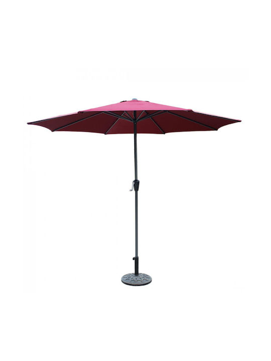 Umbrella Floor Round Aluminum Red D2.7m