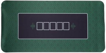 Covor Poker Texas Hold'em Antiderapant Impermeabil Verde 120x60 Cm Geantă de Depozitare și Transport Relaxdays