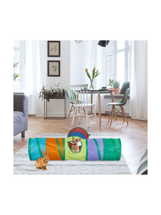 Котешки тунел за игра Relaxdays многоцветен сгъваем с 4 изхода