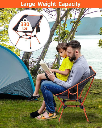 Set 2 Scaune Portabile Pliabile Sportneer Camping Pescuit Drumeții Aluminiu Țesătură Oxford Geantă de Transport