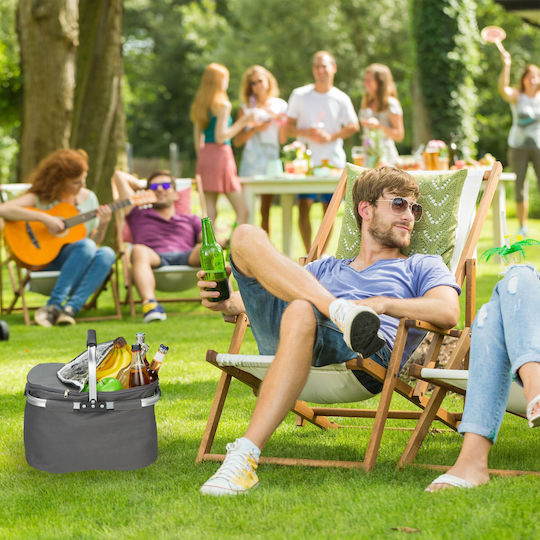 Relaxdays Isoliertasche Kalt-Heiß-Aufbewahrung 27 L Fassungsvermögen 40 x 40 x 31 cm