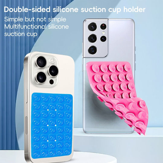 Coolyer Phone Stand with 6 Silicone Suction Cups Flower Shape Light Green
