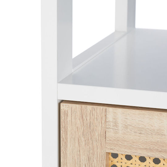Relaxdays Cabinet de baie L96.5xA30xÎ30cm Lemn natural