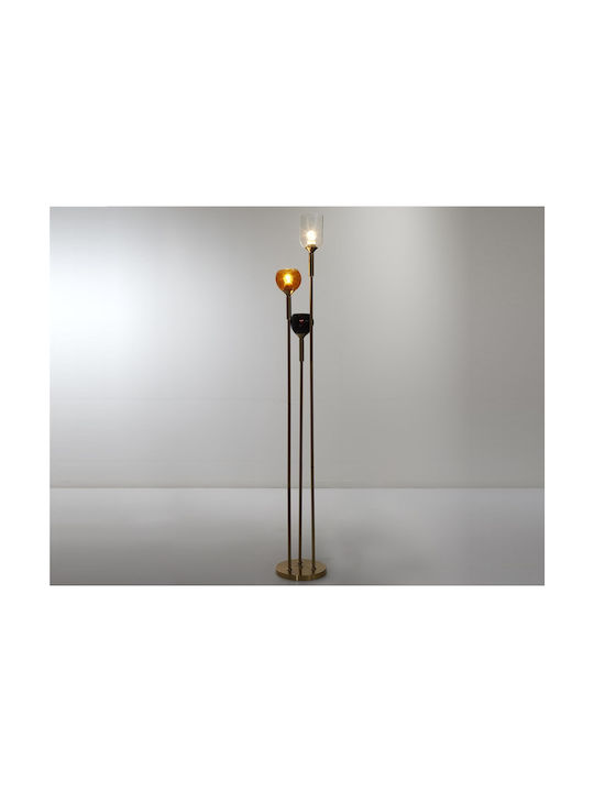 The Home Deco Factory Stehleuchte H150xB32cm. mit Fassung für Lampe E27 Gold