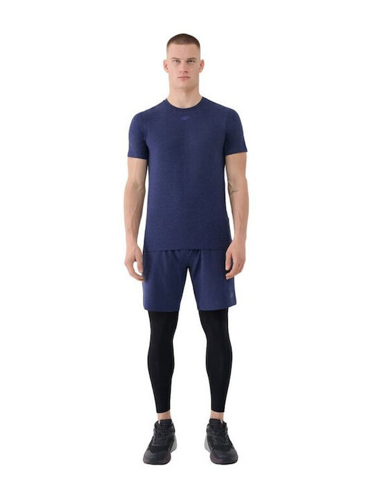 4F Functional Ανδρικό Διαφημιστικό T-shirt Κοντομάνικο σε Navy Μπλε Χρώμα