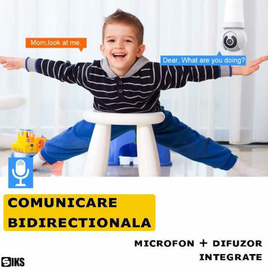 Cameră de Supraveghere IP Wi-Fi Full HD+ 3MP cu Comunicare Bidirecțională