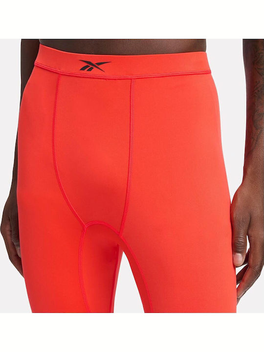 Reebok Ers Performance Tights Ανδρικό Αθλητικό Κολάν Compression Μακρύ Κόκκινο