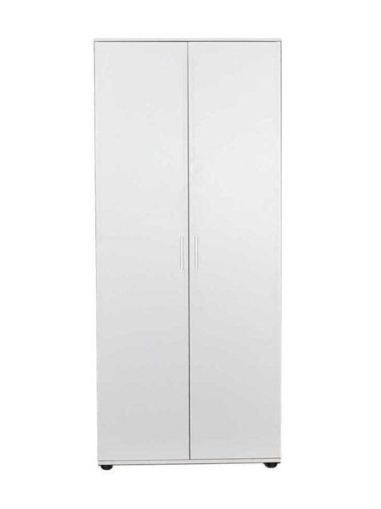 Trendline Δίφυλλη Ντουλάπα Λευκό 80x47x187cm