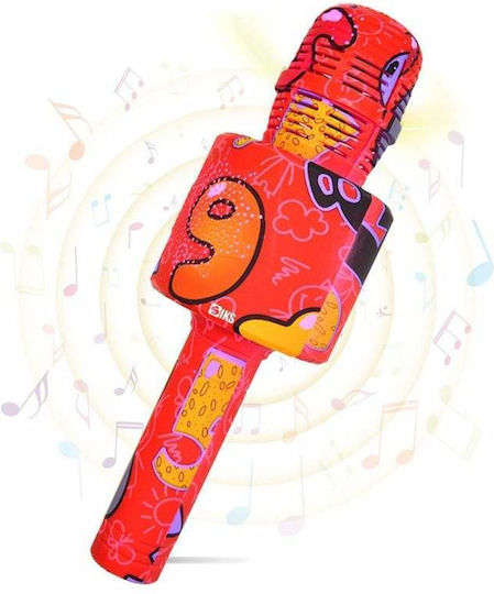 Wireless Karaoke Microphone Siks Ly100 M2 Kids Graffiti Model 100hz Ios Android Tablet Pc Bluetooth Usb