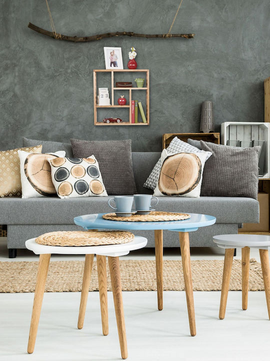 Relaxdays Rafturi de baie Raft Baie Lemn 50x50x15cm Maro