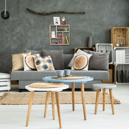 Relaxdays Επιδαπέδια Ραφιέρα Μπάνιου Ξύλινη 50x50x15cm Καφέ