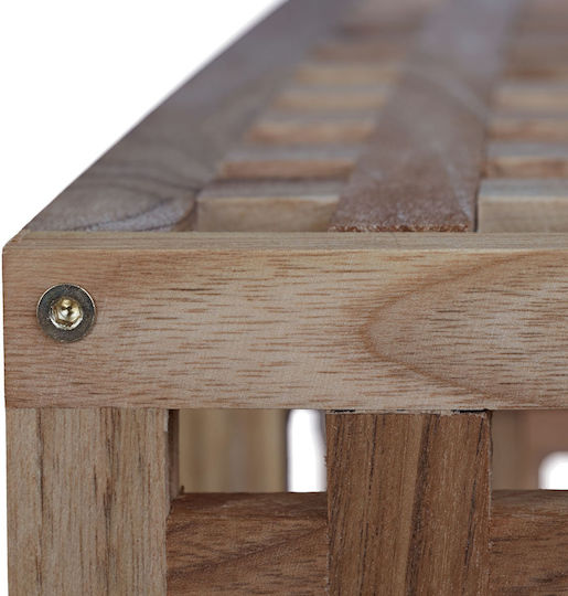 Relaxdays Επιδαπέδια Ραφιέρα Μπάνιου Ξύλινη 50x50x15cm Καφέ