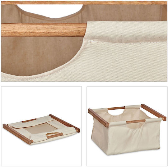 Relaxdays Floor Bathroom Shelf Wooden with 3 Shelves 96x43.5x33.5cm Brown