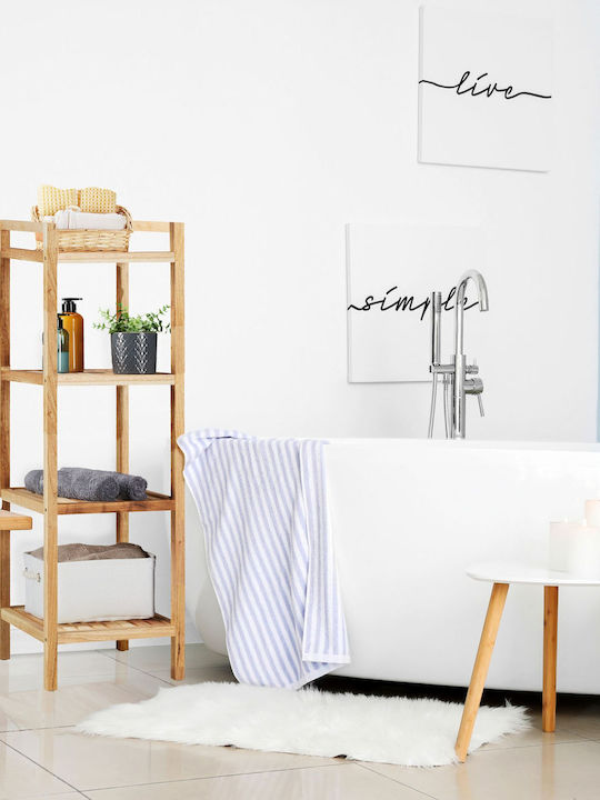 Relaxdays Rafturi de baie Raft Baie Lemn cu 4 Rafturi 110x35x35cm Maro