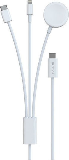 Devia 3in1 Smart Ea520 Wearable Charger Apple Watch Whiteς