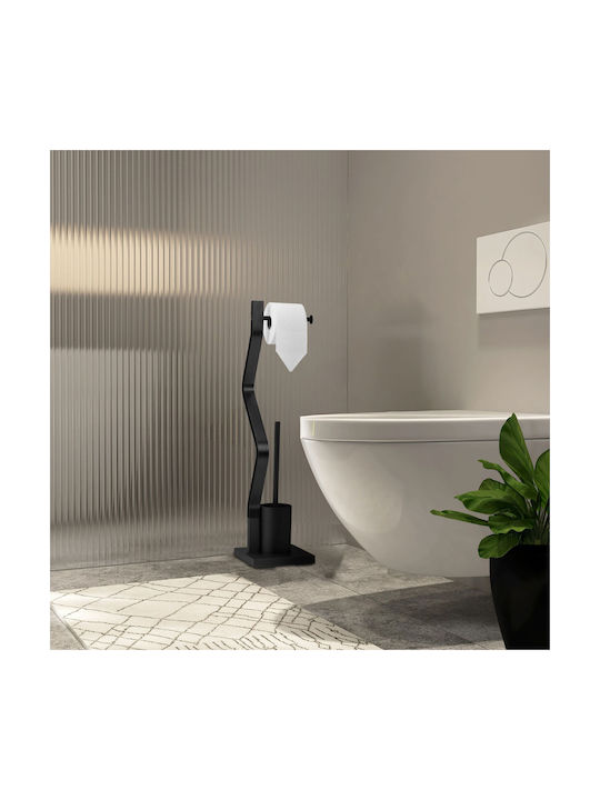 Relaxdays An der Wand montiert Badezimmer-Accessoire-Set Hölzernes Gray
