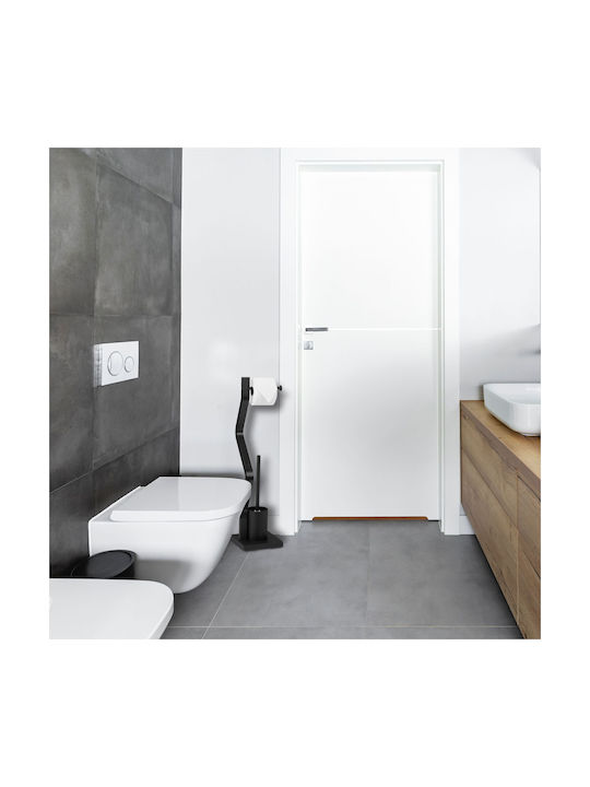 Relaxdays An der Wand montiert Badezimmer-Accessoire-Set Hölzernes Gray