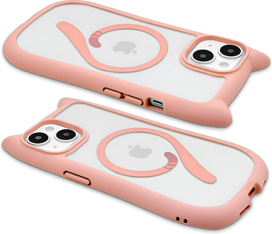 Erbord Back Cover Plastic / Silicon 0.3mm cu Curea Roz (iPhone 13)