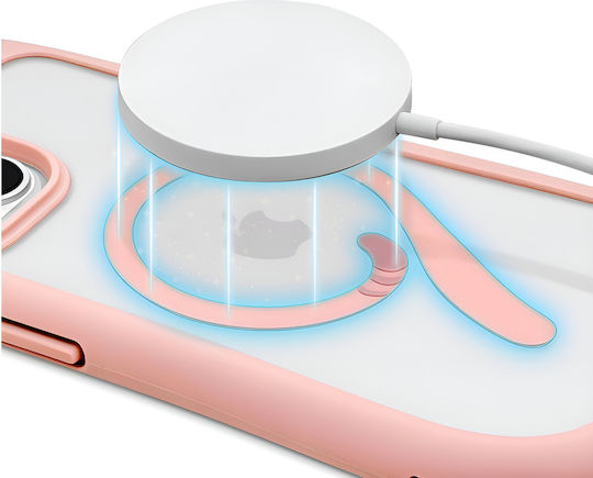 Erbord Back Cover Plastic / Silicon 0.3mm cu Curea Roz (iPhone 13)