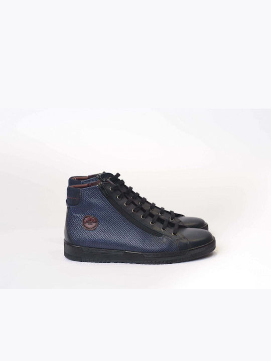 Leder Herrenstiefel Blau