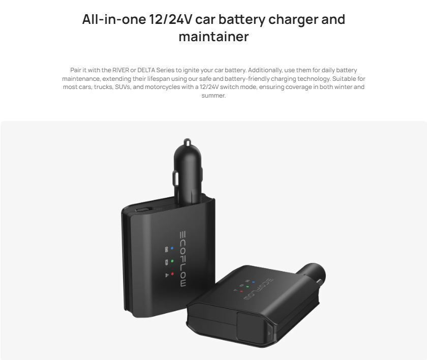 EcoFlow PSA Smart Auto Battery Maintainer Car Battery Maintainer