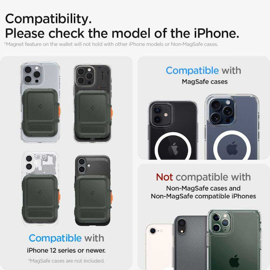 Spigen MagSafe Θήκη Καρτών Lock Fit MagSafe Military Green