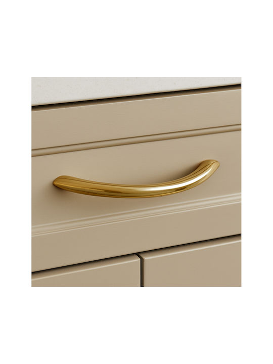 Handle Furniture made of Metallic Matte Gold with Center Distance 96mm 394/96 1pcs