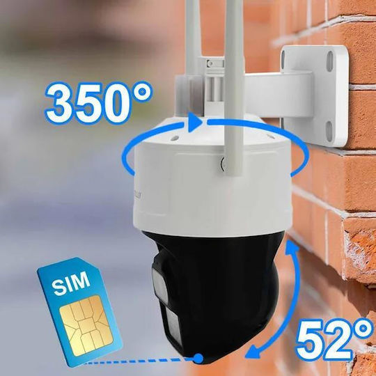 Orllo IP Камера за наблюдение Wi-Fi/4G 4K Водоустойчива с Двупосочна Комуникация и Обектив 4мм