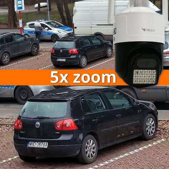 Orllo IP Камера за наблюдение Wi-Fi/4G 4K Водоустойчива с Двупосочна Комуникация и Обектив 4мм