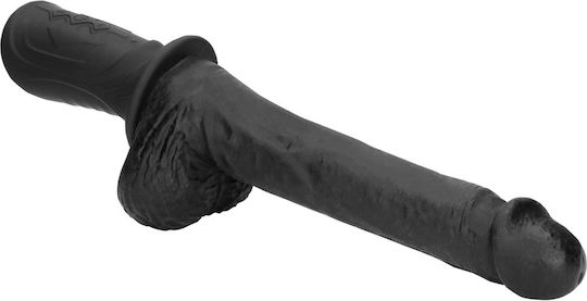 Shots Hand Held Liquid Silicone Vibrating Mini Ρεαλιστικός Δονητής 13cm Μαύρος