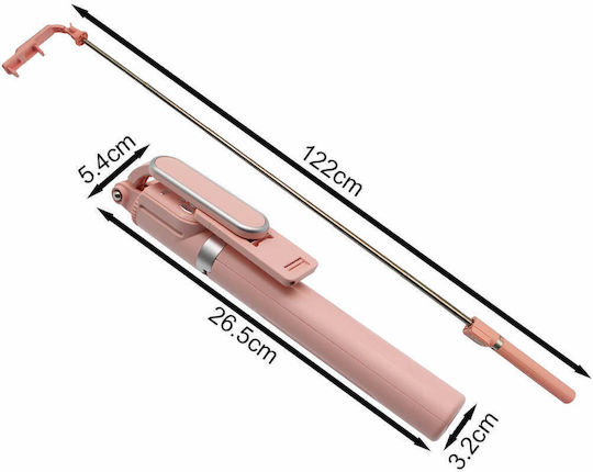 P86-TC Selfie-Stick mit Fernsteuerung Rosa