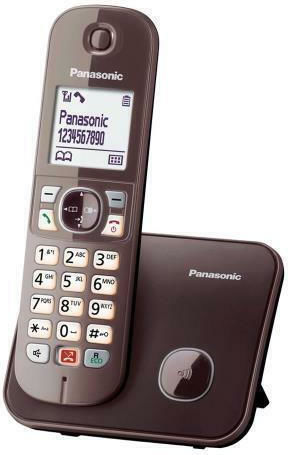Panasonic KX-TG6851 Ασύρματο Τηλέφωνο με Ελληνικό Μενού Καφέ
