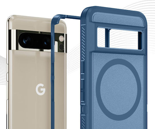 Erbord Задна корица Силикон / Пластмаса Устойчив Син (Google Pixel 8 Pro)