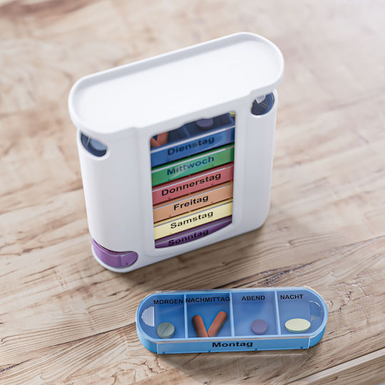 Weinberger Pillenbox Wochendose Farblich
