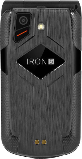 Kruger & Matz IRON 5 Flip Dual SIM Мобилен Телефон с Големи Бутони Черен