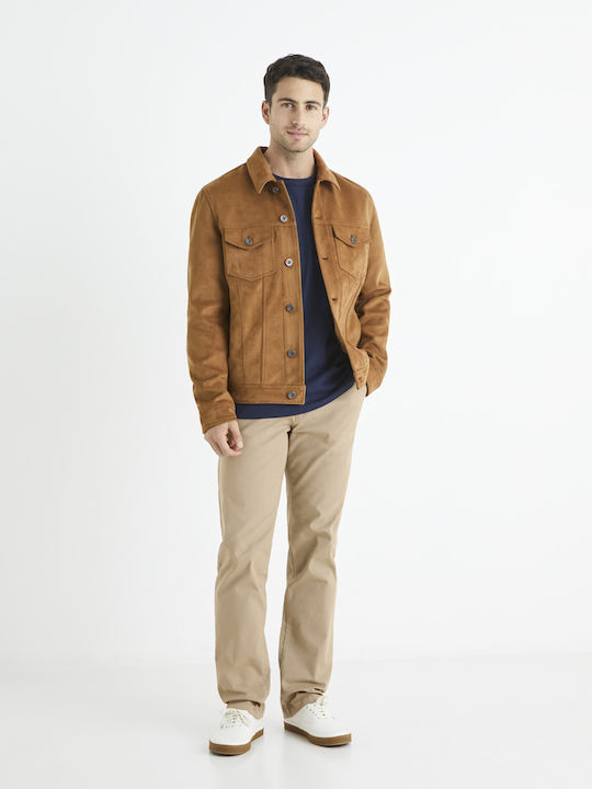 Tohenri Παντελόνι Chino σε Ίσια Γραμμή Beige