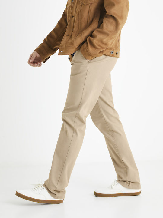 Tohenri Παντελόνι Chino σε Ίσια Γραμμή Beige
