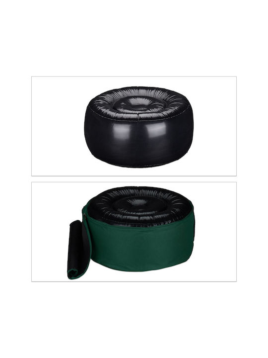 Bean Bag Chair Stool Inflatable Waterproof Green 56x56x26cm