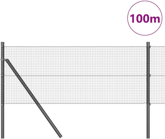 vidaXL Plasă de sârmă Module Gri 0.6x100m