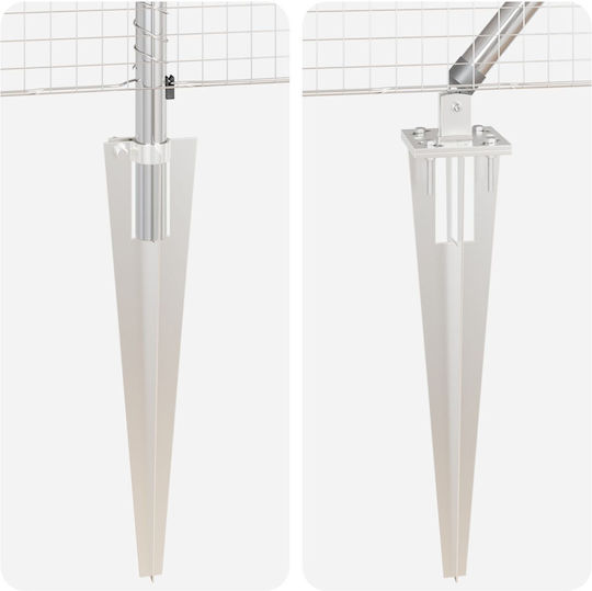 vidaXL vidaXL Verzinkter Stacheldraht Drahtzaun Set Silber 1,5x25m