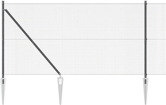 vidaXL vidaXL Verzinkter Stacheldrahtzaun Grau 1,4x50m